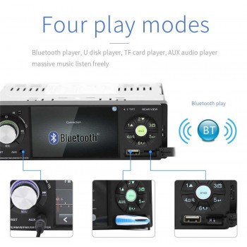 New 1DIN 4.1 Car MP5 Player Audio Stereo Bluetooth USB AUX-IN FM Radio Station Car Radio with Remote Control