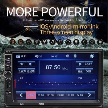7inch MP5 Player Smart Flexible 2DIN Remote Control Car Stereo Automotive Rear View Auto MP5 Player FM/USB/AUX Car MP5 Player