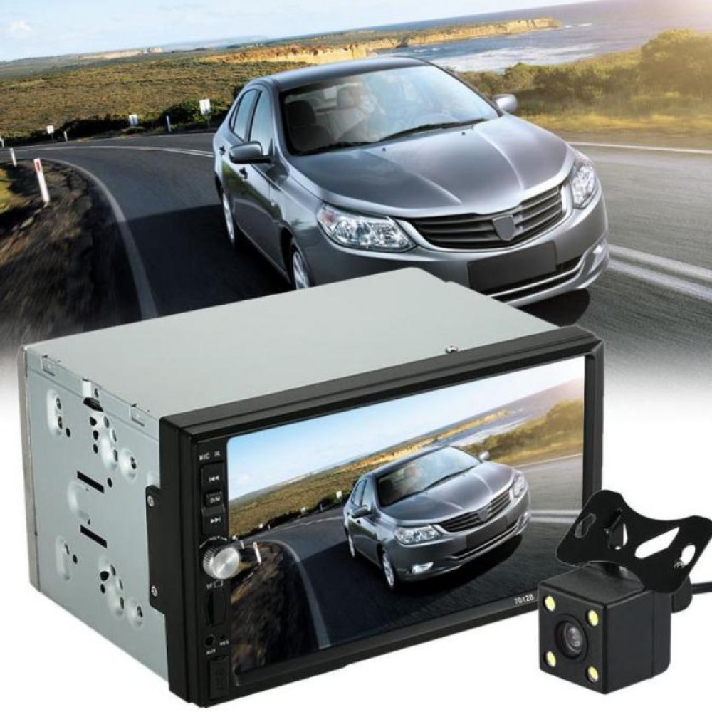 Hot Selling Double 2 Din Car Stereo MP5 MP3 Player Radio Bluetooth USB AUX + Parking Camera Gift M#0523