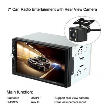 Hot Selling Double 2 Din Car Stereo MP5 MP3 Player Radio Bluetooth USB AUX + Parking Camera Gift M#0523