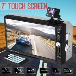 7 HD Bluetooth Touchs Screen 2 Din Car Stereo Radio FM AUX USB MP5 Player + Rear View Camera + Remote Controller + Power Cable