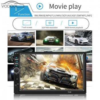 7018B 7 2Din Car MP5 Player Auto Radio Player w/ Rear View Camera Magnetic Phone Holder Support Mirror Link for iPhone Android