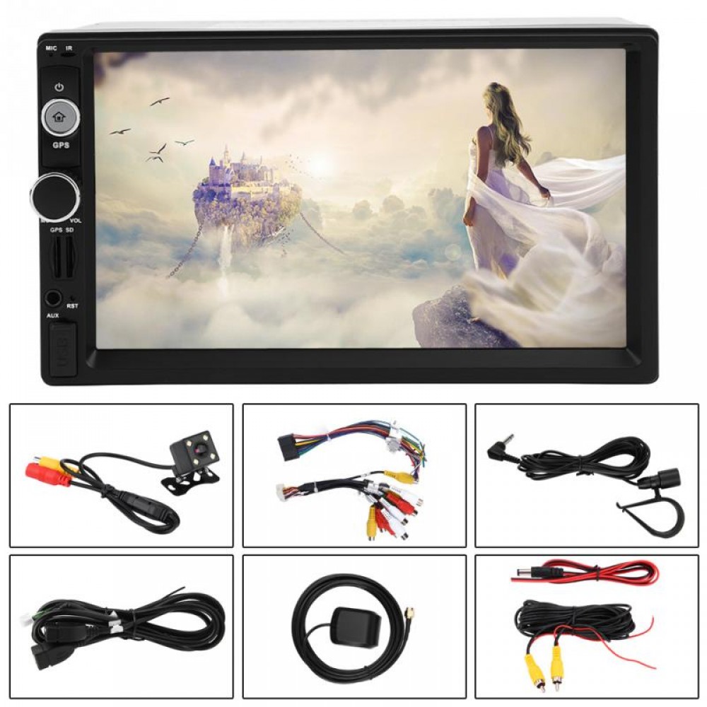 1set 7inch 2Din BT Car Multimedia Stereo Radio Player Audio MP5 Player  Rear View Camera Touch In Dash Auto audio Player New