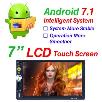Android 7.1  Android MP5 Player 7 Inch with Steering Wheel Controller HD Android Machine Built-In European Map RK-A704