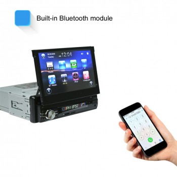 HOT 1Din Car 7 Inch Retractable Screen MP5 Stereo Audio Player Mobile Phone Charging Car Multimedia AM/FM Radio Player RM-CW0013