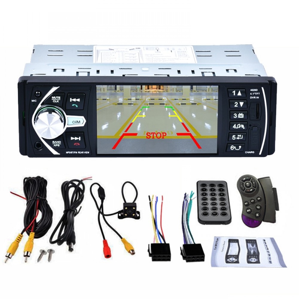 GUBANG 4Car MP5 Player 12V Car Vedio Radio Bluetooth TFT Screen+Rear View Camera