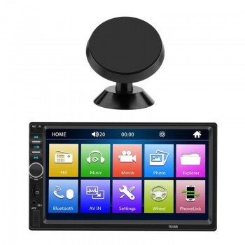 7018B 7 2 Din Touch Screen Car MP5 Player Auto Multimidia Video Player w/ 360 Rotation Magnet Phone Holder Support Mirror Link