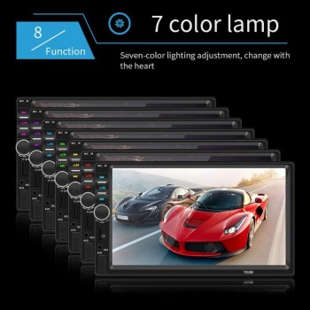 7018B 7 2 Din Touch Screen Car MP5 Player Auto Multimidia Video Player w/ 360 Rotation Magnet Phone Holder Support Mirror Link