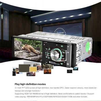 4012B 1Din 4inch HD Car MP5 Radio Audio Player Bluetooth FM / AUX / USB / TF Support Steering Wheel Control Camcorder rear view
