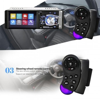 4012B 1Din 4inch HD Car MP5 Radio Audio Player Bluetooth FM / AUX / USB / TF Support Steering Wheel Control Camcorder rear view