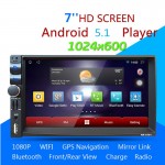 RK-A701 7inch 2Din Touch Screen Car Media Stereo Player Android 4.4 Quad-core GPS Navigation Handsfree Bluetooth MP5 Player