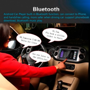 RK-A701 7inch 2Din Touch Screen Car Media Stereo Player Android 4.4 Quad-core GPS Navigation Handsfree Bluetooth MP5 Player