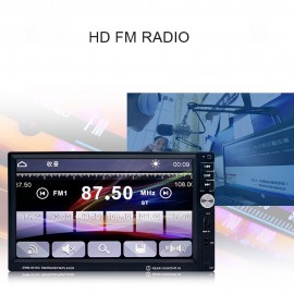 HEVXM 7inch car navigation MP5 player with Bluetooth mirror link Steering wheel control rear view GPS FM 8010G