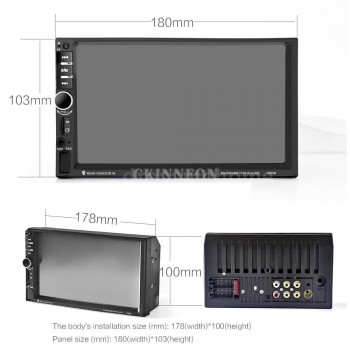 DHL 5 PCS 7 Inch Car Video 7060B 2din Car Radio with Rearview Camera MP5 Player Support Microphone BT