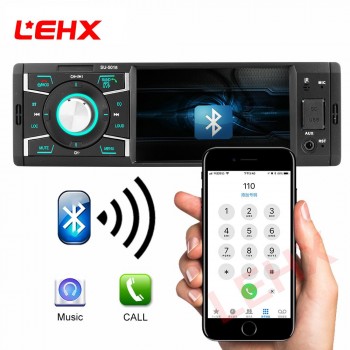 LEHX 4.1inch 1Din MP5 Vdieo player Car Radio Audio Stereo USB\TF  AUX FM Radio Station Bluetooth with Rearview Camera Auto Park