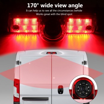 7 LED Monitor + Car Reversing Backup Rear View Camera w/ Brake Light For Fiat Ducato for Peugeot Boxer for Citroen Relay