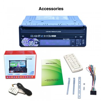 New 7 - Inch Fully Automatic Vehicle-mounted Realplay MP5 Colorful Light GPS Navigation All-in-one Machine Car Video Players