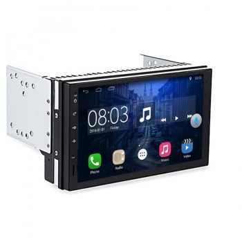 7 2-Din Quad-core Ultra-thin Wifi Car Android 6.0.1 Radio Player GPS Navigation 1024 x 600 HD Capacitive Touch Screen