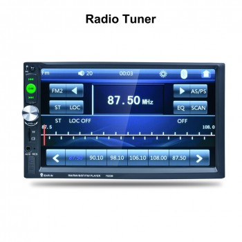 7023B 7 Inch 2 DIN 1080P HD Touch Screen TFT Bluetooth FM/USB/AUX + Rear View Camera Car Radio Video Audio MP4 MP5 Player