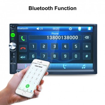 7023B 7 Inch 2 DIN 1080P HD Touch Screen TFT Bluetooth FM/USB/AUX + Rear View Camera Car Radio Video Audio MP4 MP5 Player