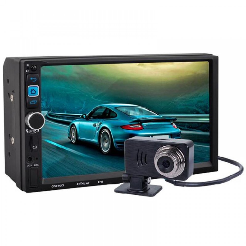 VODOOL 7 inch 1080P Touch Screen 2-DIN Car In Dash Video Player Android 5.1.1 MP5 Player Bluetooth Stereo with Rear Camera