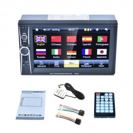 7 HD 2DIN Car Stereo Bluetooth MP5 Player GPS Navigation Support TF USB AUX FM Radio Rearview Camera FM Radio USB/TF/AUX