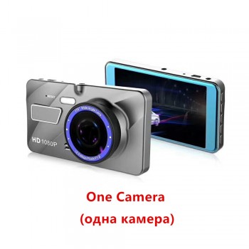 Dash Cam New Dual Lens Car DVR Camera Full HD 1080P 4 IPS Front+Rear Blue Mirror Night Vision Video Recorder Parking Monitor