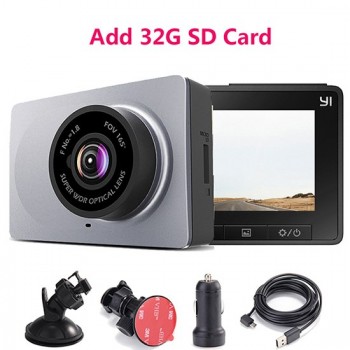 Xiaomi YI Smart Dash Camera Auto Driving Recorder WiFi Car DVR HD 1080P 2.7 165 degree 60fps ADAS Safe Reminder Dashcam