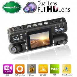 Dash Cam Dual Lens Car DVR Vehicle Camera Video Recorder I4000 Full HD 1080P 320 Degree 2.0LCD G-Sensor Dash Cam Car Black Box