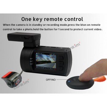 Conkim With 2 Cameras DVR Novatek 96663 Car Video Recorder Front Mini0906 Full HD Rear Dash Cam GPS Parking Dual Lens Registrar