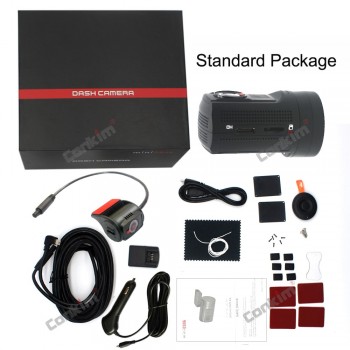 Conkim With 2 Cameras DVR Novatek 96663 Car Video Recorder Front Mini0906 Full HD Rear Dash Cam GPS Parking Dual Lens Registrar
