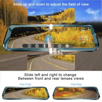 HGDO 10 inch Touch screen Car DVR Rear View Mirror Dash cam Full HD Car Camera 1080P Back Camera Dual lens video Recorder