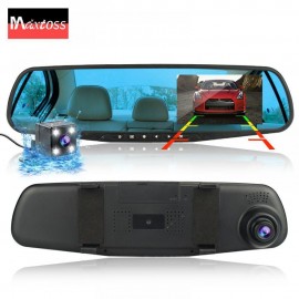 4.3 Car Dvr Dash Cam Mirror 1080P Full HD Dual Lens Rear View Camera Rearview Dashcam Auto Recorder Video 170 Dash Camera