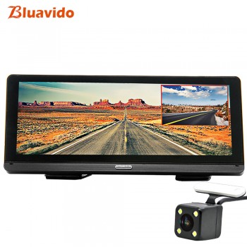 Bluavido 8IPS Car DVR GPS 4G Android Navigation ADAS Full HD 1080P Dash Camera Dual Lens car video Recorder Remote Live monitor