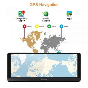 Bluavido 8IPS Car DVR GPS 4G Android Navigation ADAS Full HD 1080P Dash Camera Dual Lens car video Recorder Remote Live monitor