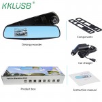 dash camera car dvr camera rear view mirror auto dashcam recorder registrator in car video full hd dash cam Vehicle two camera
