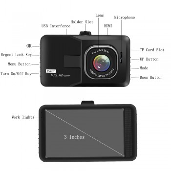 Dvr Camera 1080P Full HD 170 Degree angle New 3.0 CAR DVR CAMERA T626 Car Camera For Driving Recording Car Detector 3.0 CAR DVR
