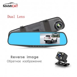Dual Lens Car Dvr detector Camera Blue Review Mirror DVR Digital Video Recorder Auto Camcorder Dash Cam FHD 1080P Night Vision