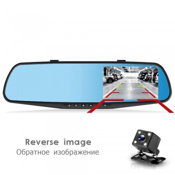 Dual Lens Car Dvr detector Camera Blue Review Mirror DVR Digital Video Recorder Auto Camcorder Dash Cam FHD 1080P Night Vision