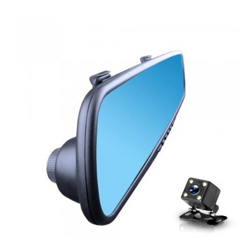 Dual Lens Car Dvr detector Camera Blue Review Mirror DVR Digital Video Recorder Auto Camcorder Dash Cam FHD 1080P Night Vision