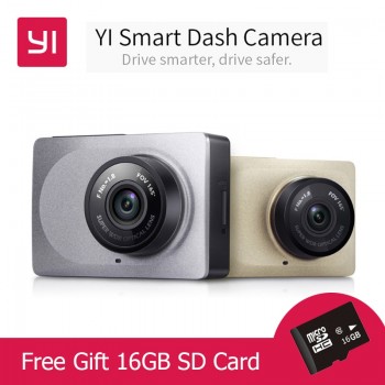 Original Xiaoyi YI International Edition Smart Car DVR YI Dash Cam with 1080P 60fps 1652.7inch ADAS Safe WiFi Registrator