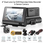 170 Degree Rearview Car Dash Camera G-sensor Auto Car Camera Recorder 4.0 inch 1080P Dual Lens Full HD Car DVR Camera