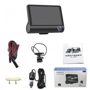 170 Degree Rearview Car Dash Camera G-sensor Auto Car Camera Recorder 4.0 inch 1080P Dual Lens Full HD Car DVR Camera