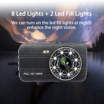 E-ACE Car Dvr 4.0 Inch Dash Camera With Rear View Camera Full HD 1080P Dual Lens Video Recorder Auto Registrars Vehicle Dashcam