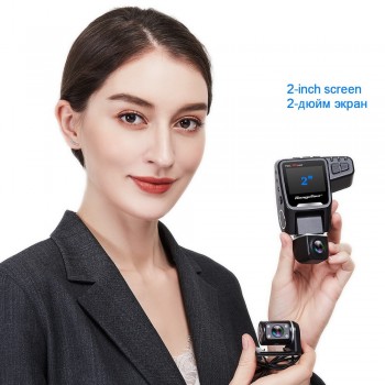 Range Tour C10s Plus Mini Car DVR 360 Degree Rotated Dash Cam Dual lens  Front 1080P Rear 480P Video Recroder 2 Screen Display