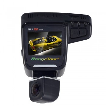 Range Tour C10s Plus Mini Car DVR 360 Degree Rotated Dash Cam Dual lens  Front 1080P Rear 480P Video Recroder 2 Screen Display