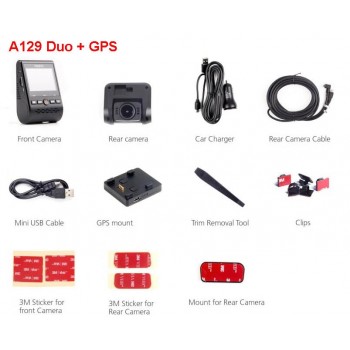 VIOFO A129 Duo Double Channel 5GHz Wi-Fi Full HD Dash Camera DashCam Sensor IMX291 HD Dual 1080P Car DVR Optional GPS