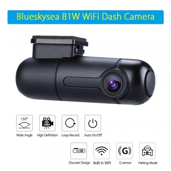 Blueskysea B1W 1080P IMX323 Novatek GM8135S Mini WiFi Car Camera DVR Camera H.264 360degree MP4 Rotate Capacitor G-Sensor