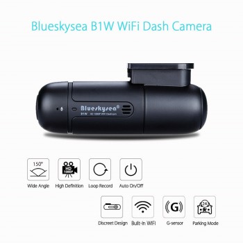 Blueskysea B1W 1080P IMX323 Novatek GM8135S Mini WiFi Car Camera DVR Camera H.264 360degree MP4 Rotate Capacitor G-Sensor