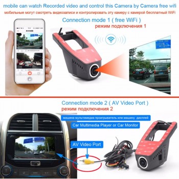 XCGaoon Wifi Car DVR Registrator Digital Video Recorder Camcorder Dash Camera 1080P Night Version Novatek 96655 Rotate 45 Degree